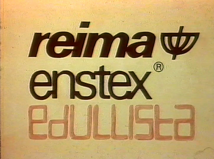 The same lockup on yellow, with edullista added underneath in outlined letters.