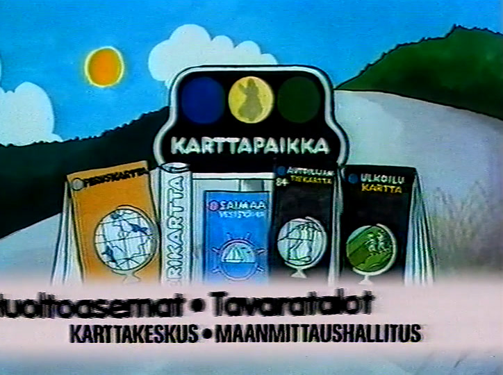 The same display with a blue Saimaa cover added as the end line scrolls past.