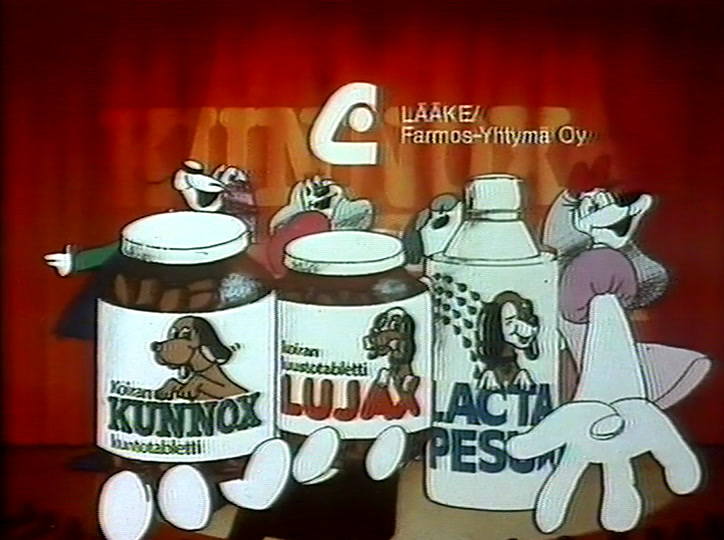 Kunnox, Lujax and Lacta containers stand together, the Farmos name at top right.