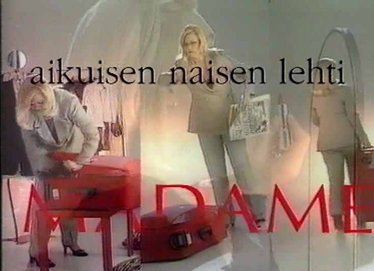 The same studio group under the caption aikuisen naisen lehti, MADAME in red across the foot