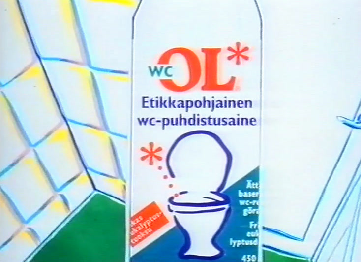 The Pikapesijä bottle fills the frame, the spiral and blue wave on its label readable.
