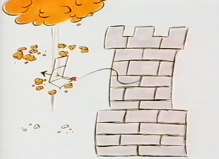 The lion holds up a bill to a grey silhouette head that signs it with a pen.