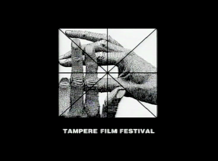 The hand drawing centred on black, thin grid lines running over the fingers