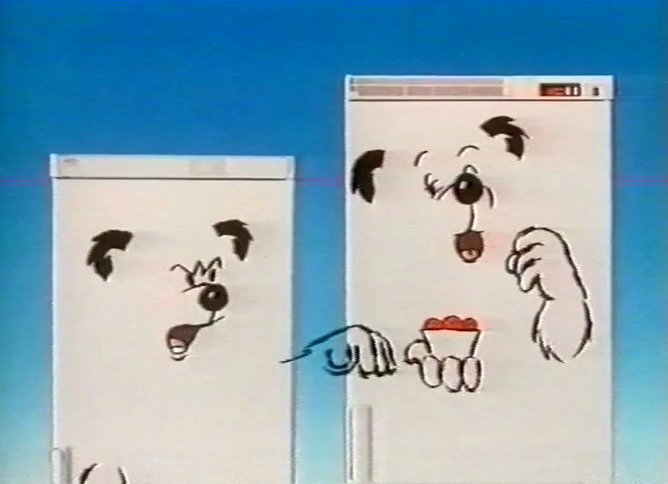 Back to both cabinets, the taller one lifting another paw of berries to its mouth.